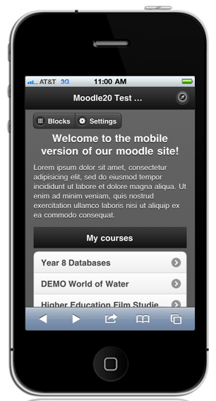 MyMobile Moodle MyMobile Theme
