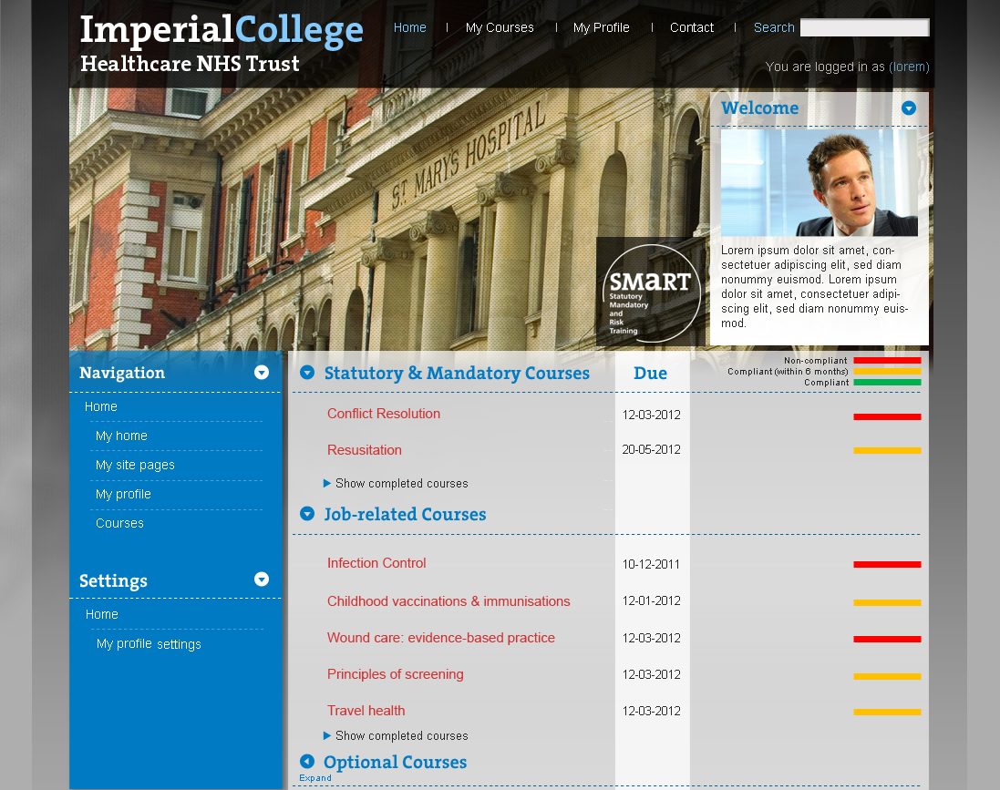 Imperial College NHS Trust Moodle Imperial College NHS Trust Moodle Frontpage